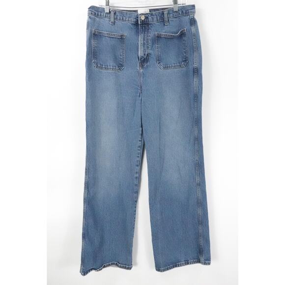 Reformation Denim - Reformation Jeans Womens 32 Alyssa Wide Leg Long‎ Denim Casual High Rise